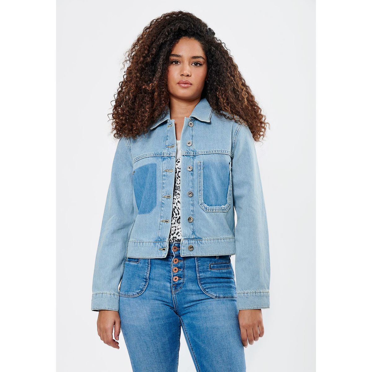 Veste en jean camel La Redoute