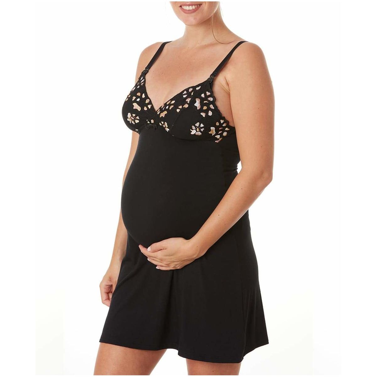 Pyjama de grossesse et d'allaitement noir La Redoute Collections