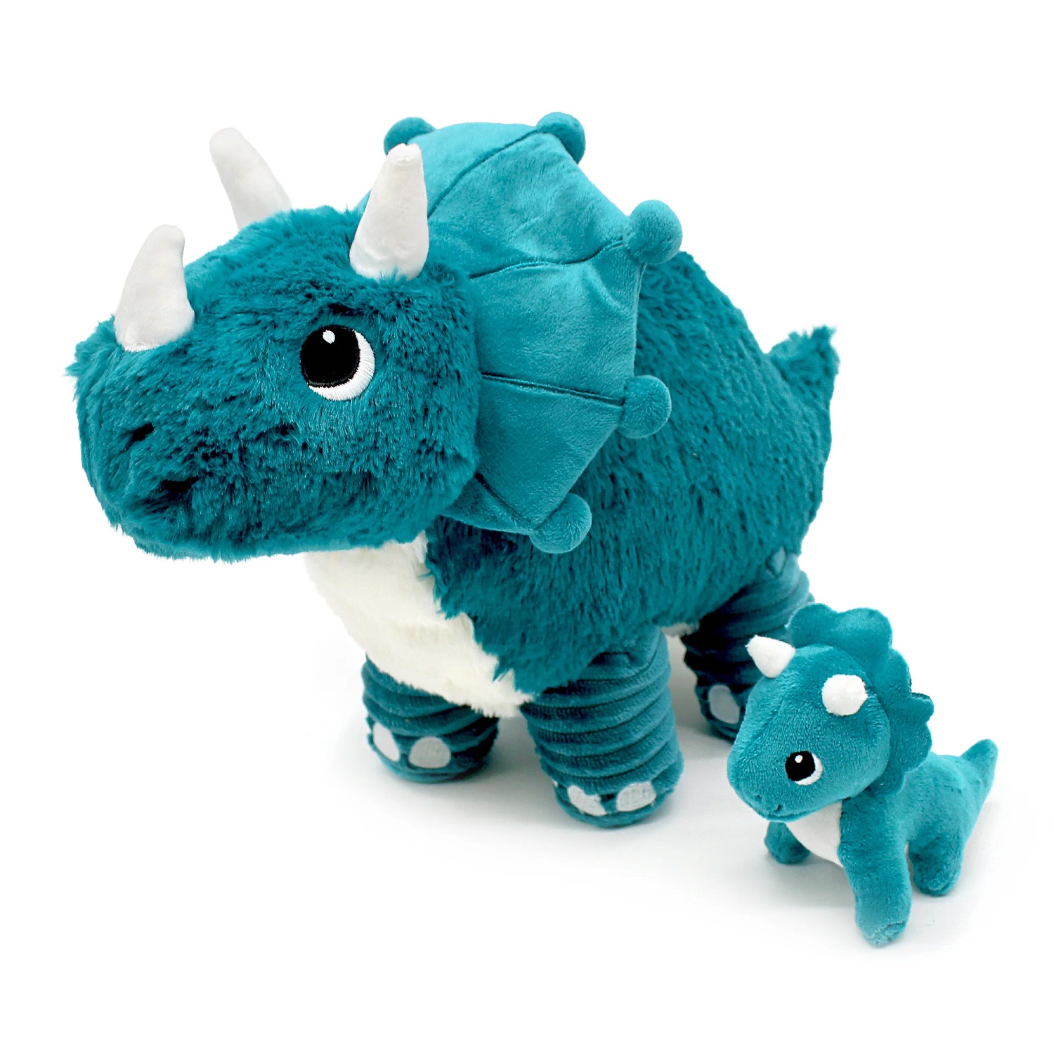 Peluche tricératops maman et son bébé, LES DEGLINGOS