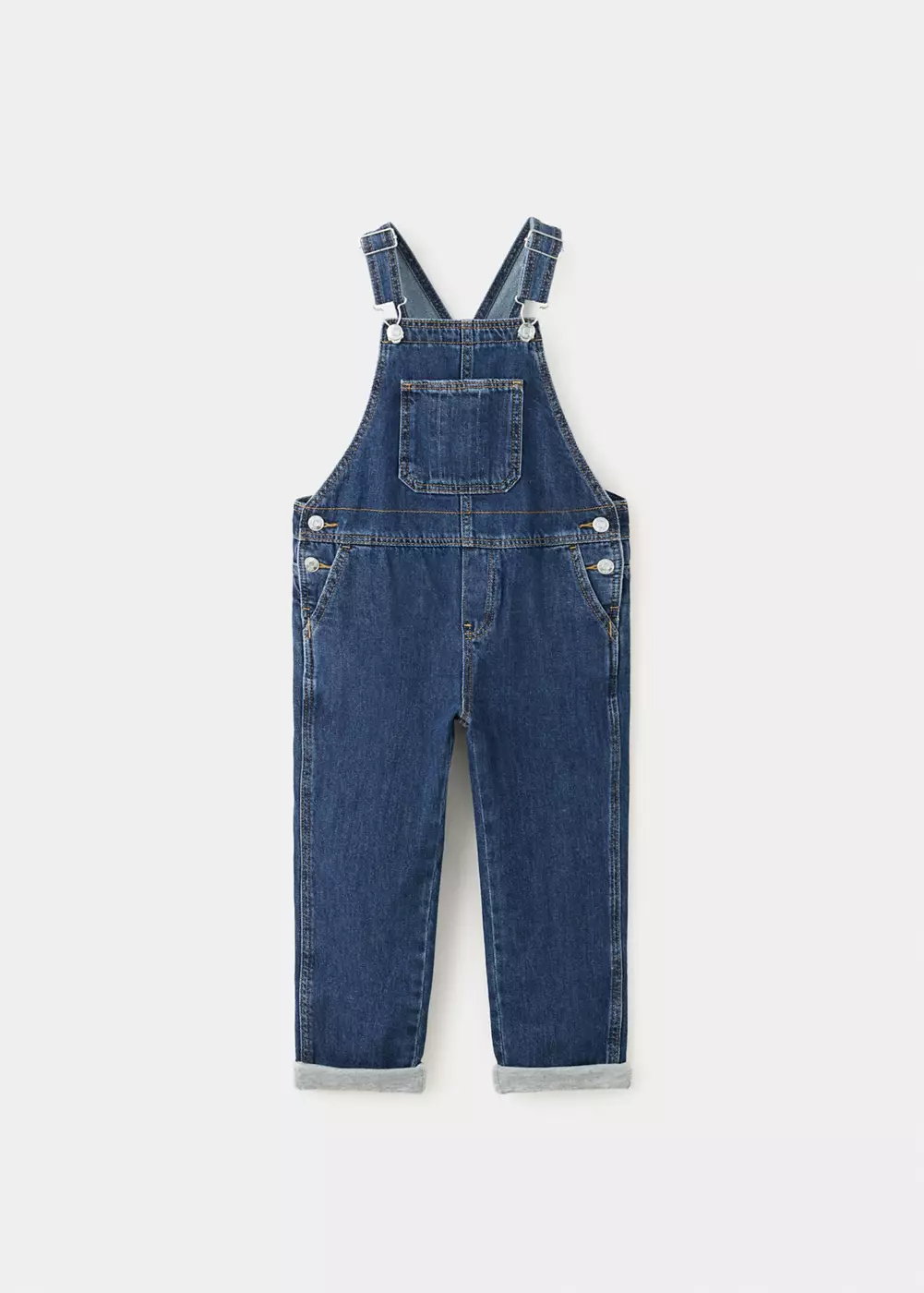 Salopette en coton denim, MANGO BABY