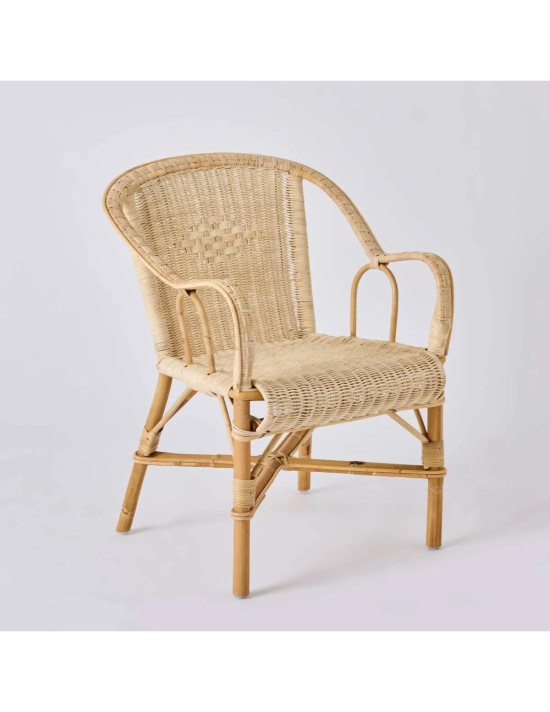 Fauteuil en rotin bas dossier MARCEL, KOK