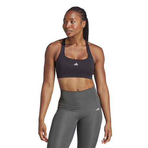 Recycled sports bra without underwiring, medium support, black
