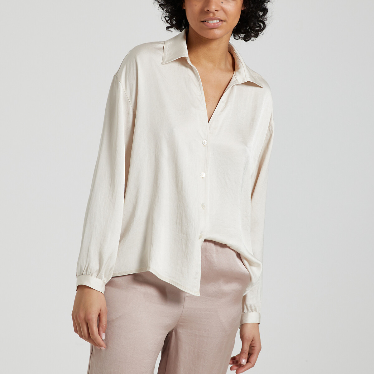 Image of Widland Cropped Shirt with Long Sleeves