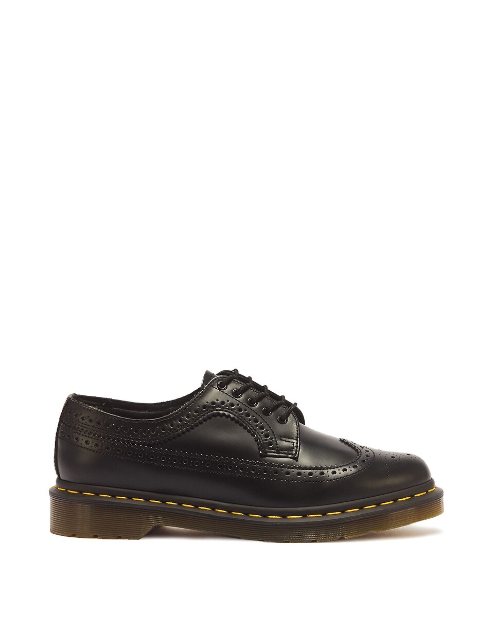 Dr. Martens 3989 Yellow Stitch Smooth Leather Brogue Black — foto 2