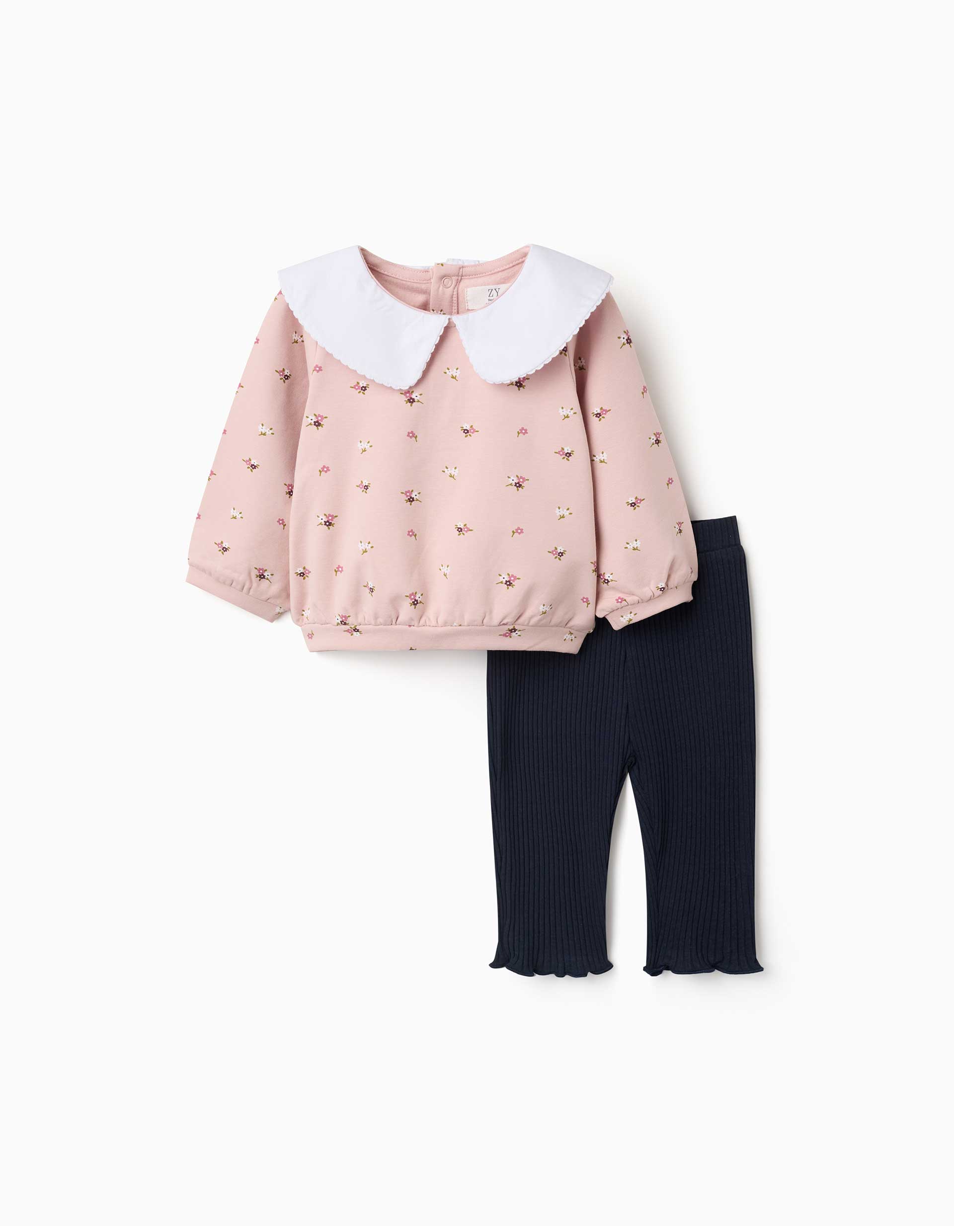 Ensemble sweat en coton peigné et legging côtelé, ZIPPY
