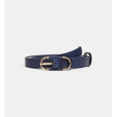 Ceinture cuir bleu marine La Redoute