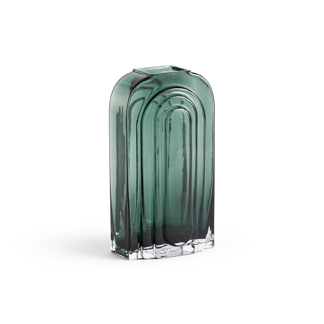Vase en verre H25 cm, Arkenvia Couleur vert <span itemprop=
