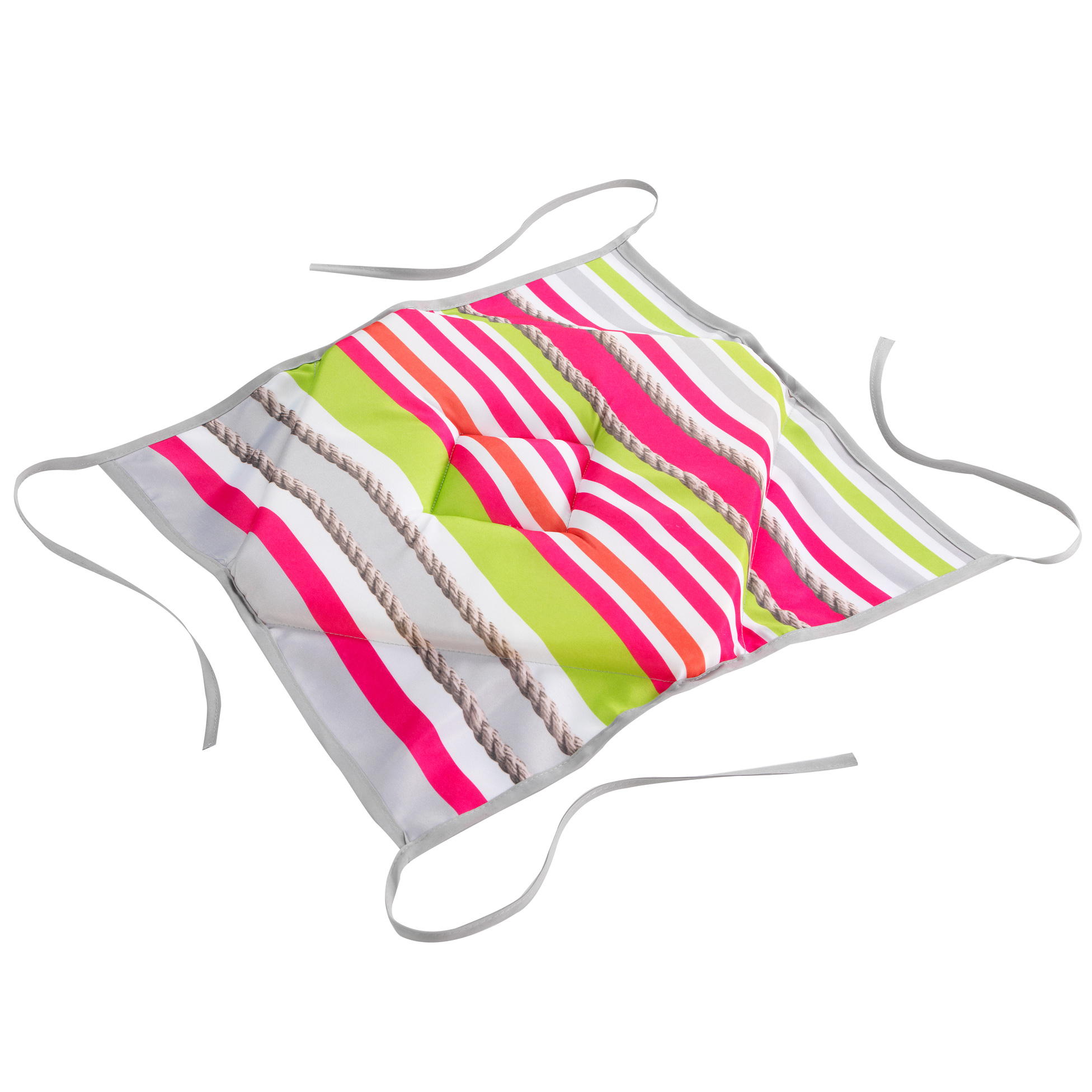 Coussin Galette de chaise rayée Matelot, EDEN