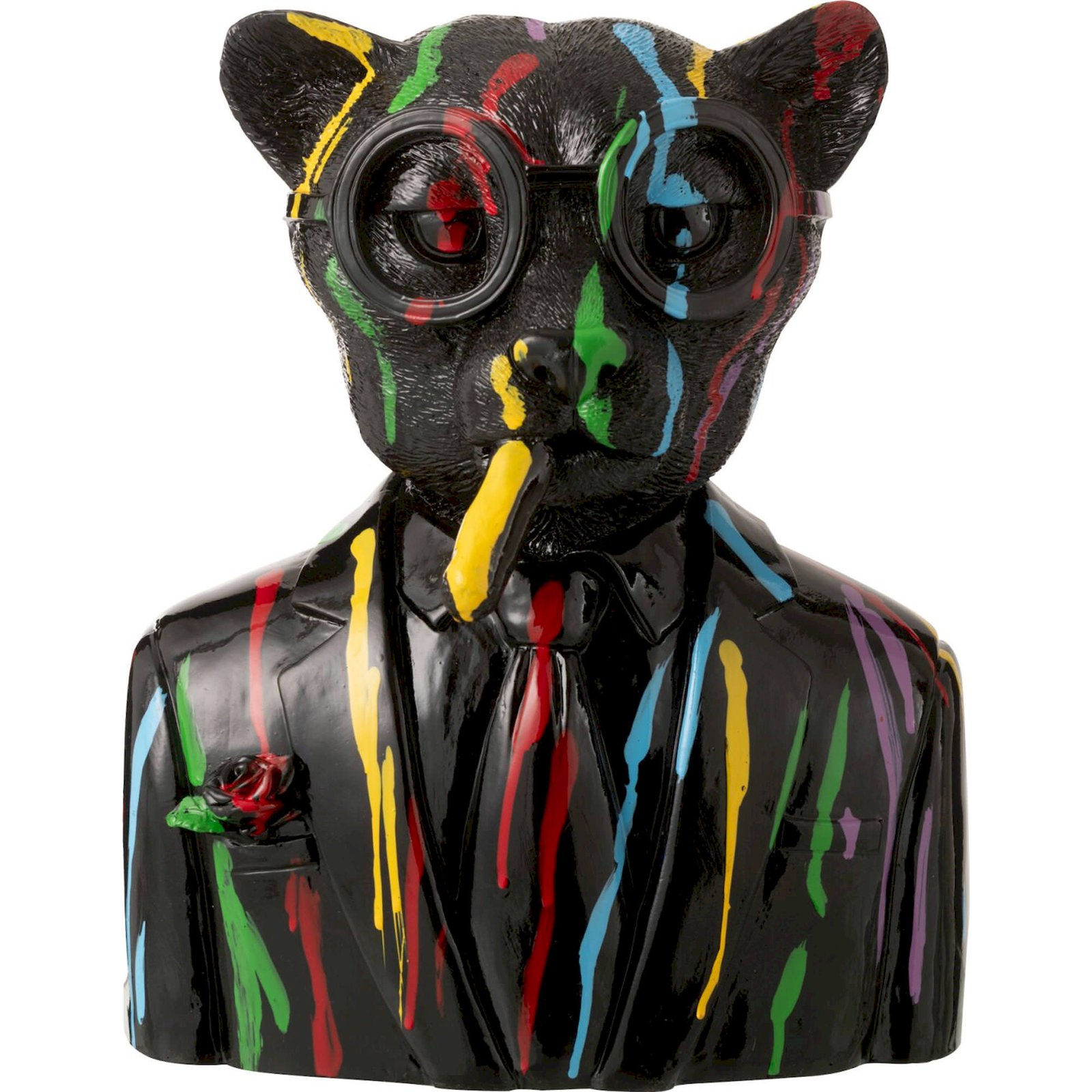Figurine léopard style pop art en résine, RECOLLECTION