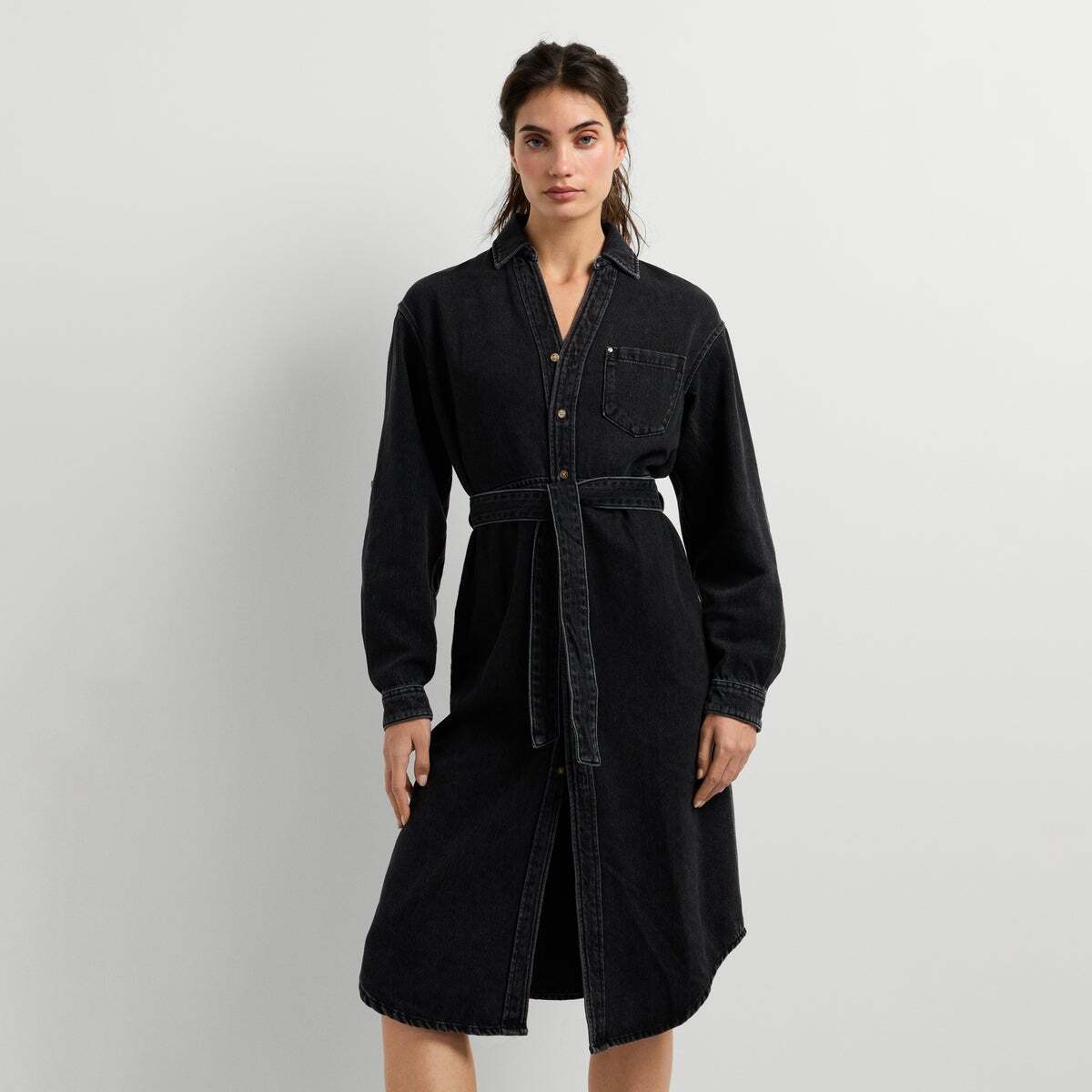 Robe Midi Coupe Regular En Denim, PEPE JEANS