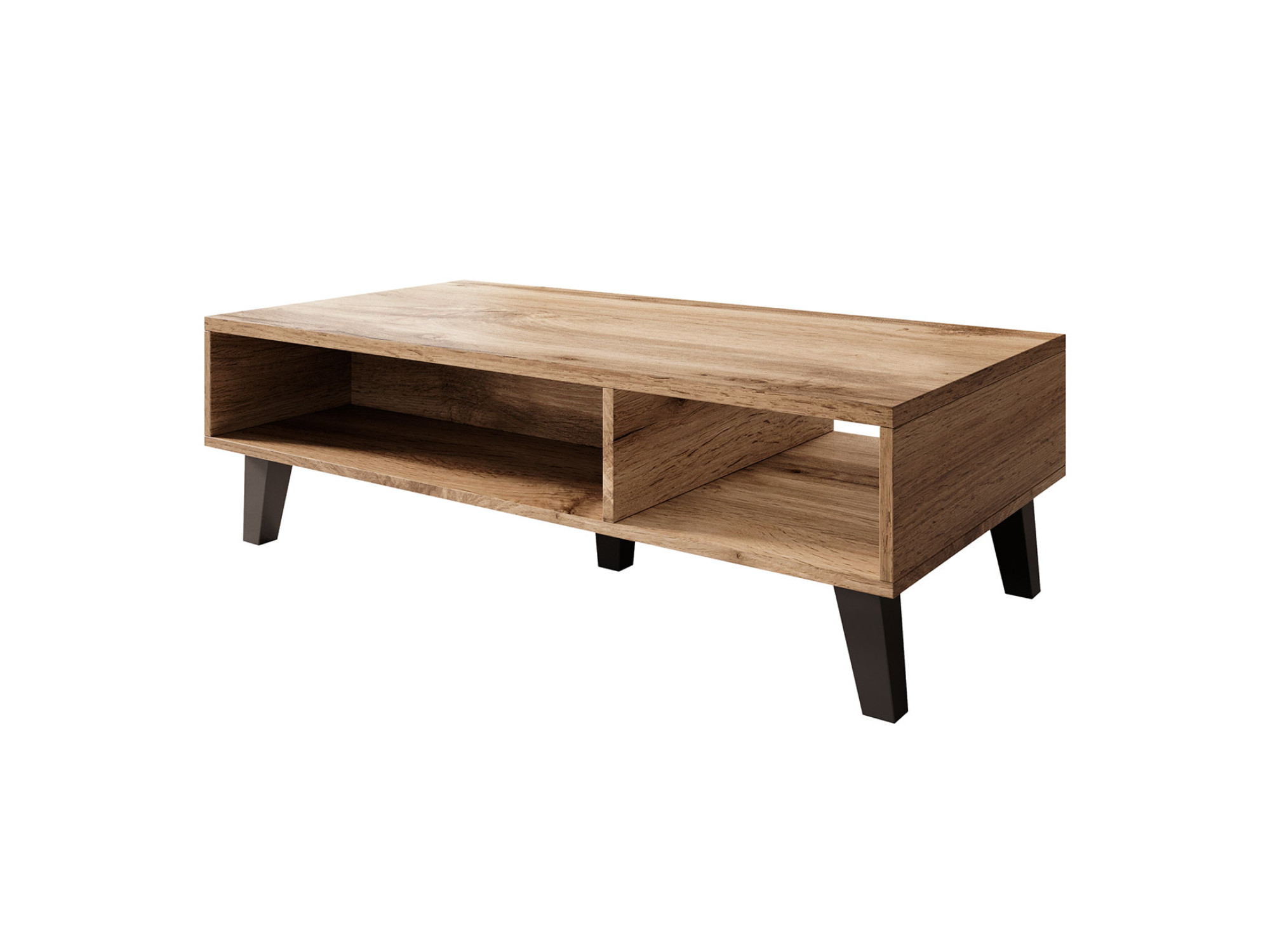 Table basse effet bois style industriel, BEST MOBILIER