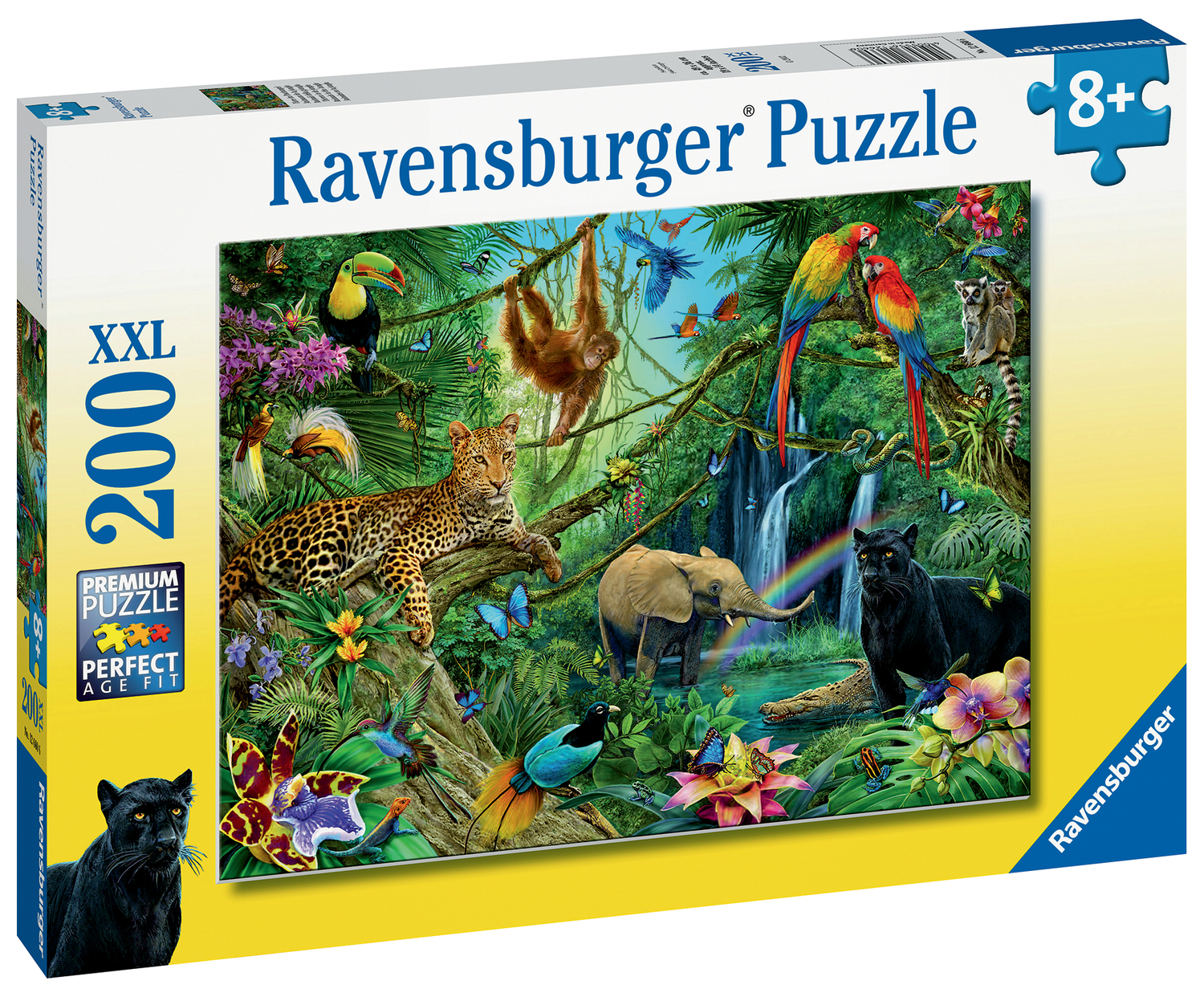 Puzzle 200 p XXL - Animaux de la jungle, RAVENSBURGER