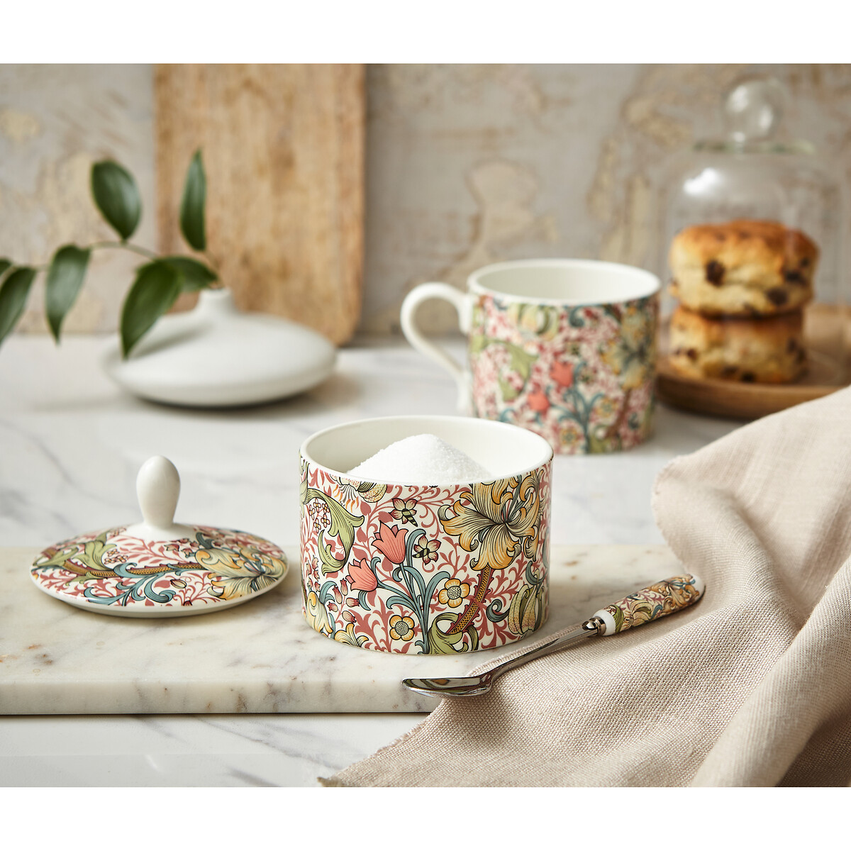 Morris & Co Golden Lily Tea Cup & Saucer 10 oz