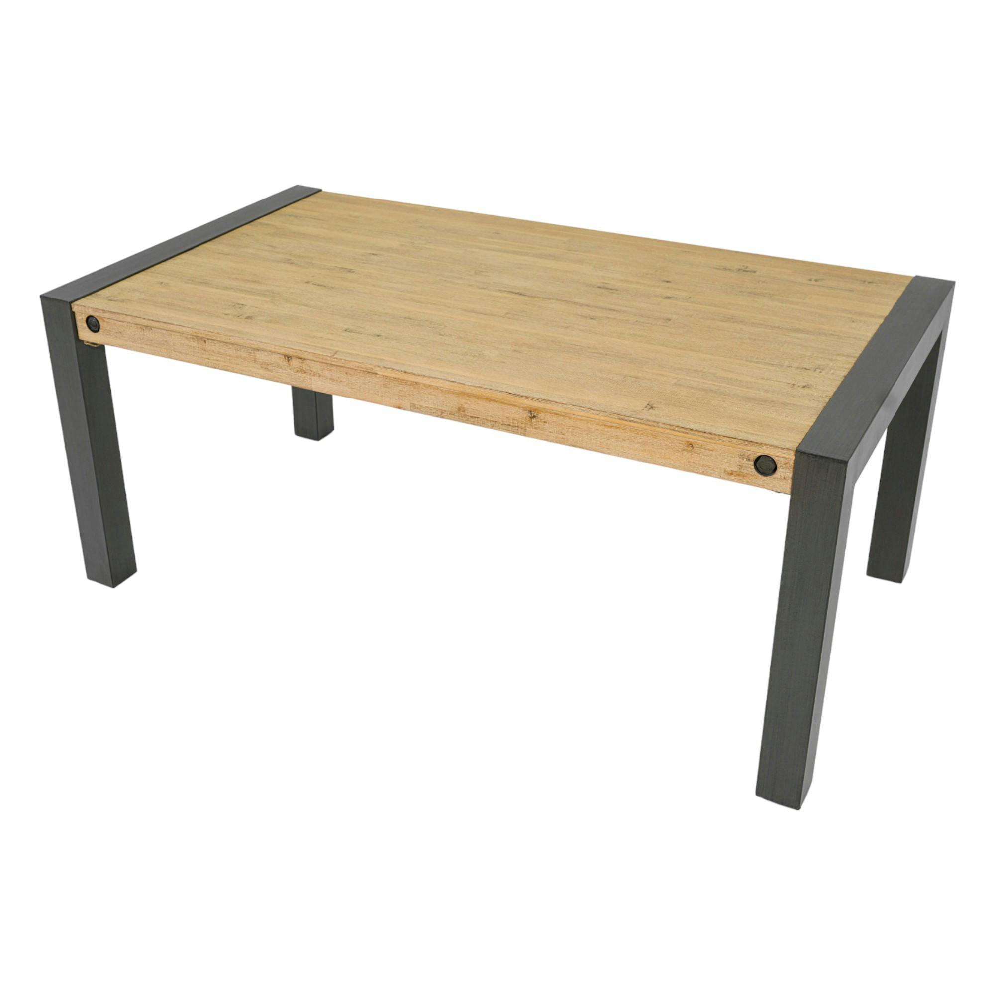 Table à manger extensible style industriel bois et métal 180/230cm BROOKLYN, PIER IMPORT