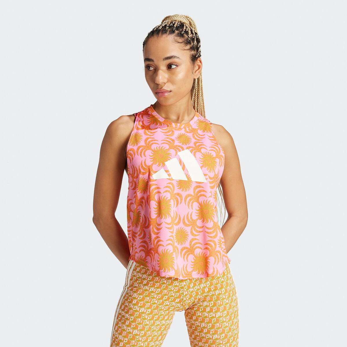 Farm Rio Recycled Sports Vest Top in Graphic Print