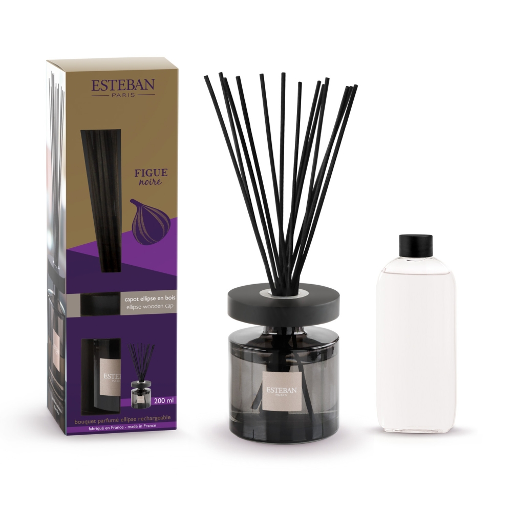 Parfum d'intérieur - Bouquet parfumé Ellipse figue noire 200ml, ESTEBAN