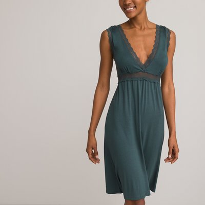 Sleeveless Nightie with Lace Details LA REDOUTE COLLECTIONS