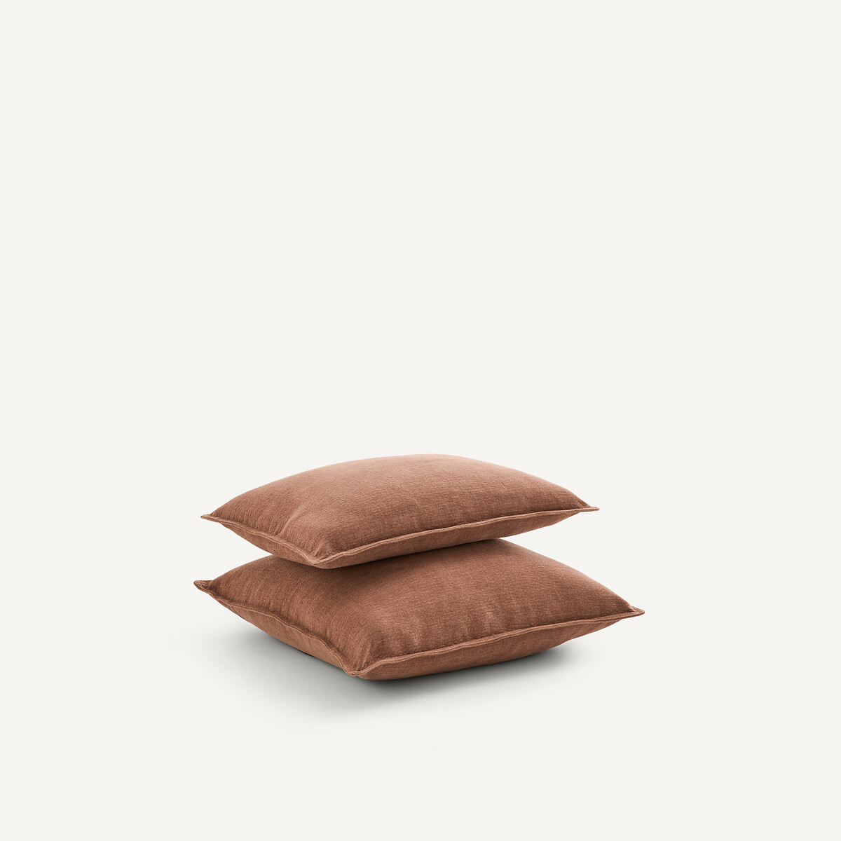 Sillón de roble, chapado de roble y tejido de poliéster y lino, DILMA, AM.PM