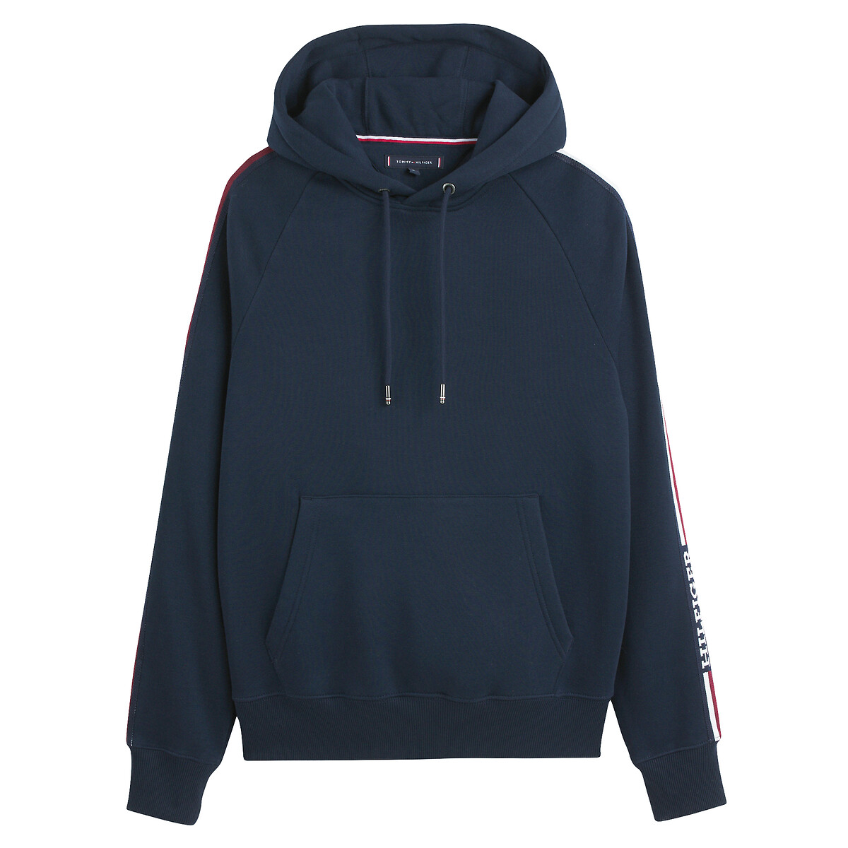 Image of Contrast Stripe Hoodie in Cotton Mix