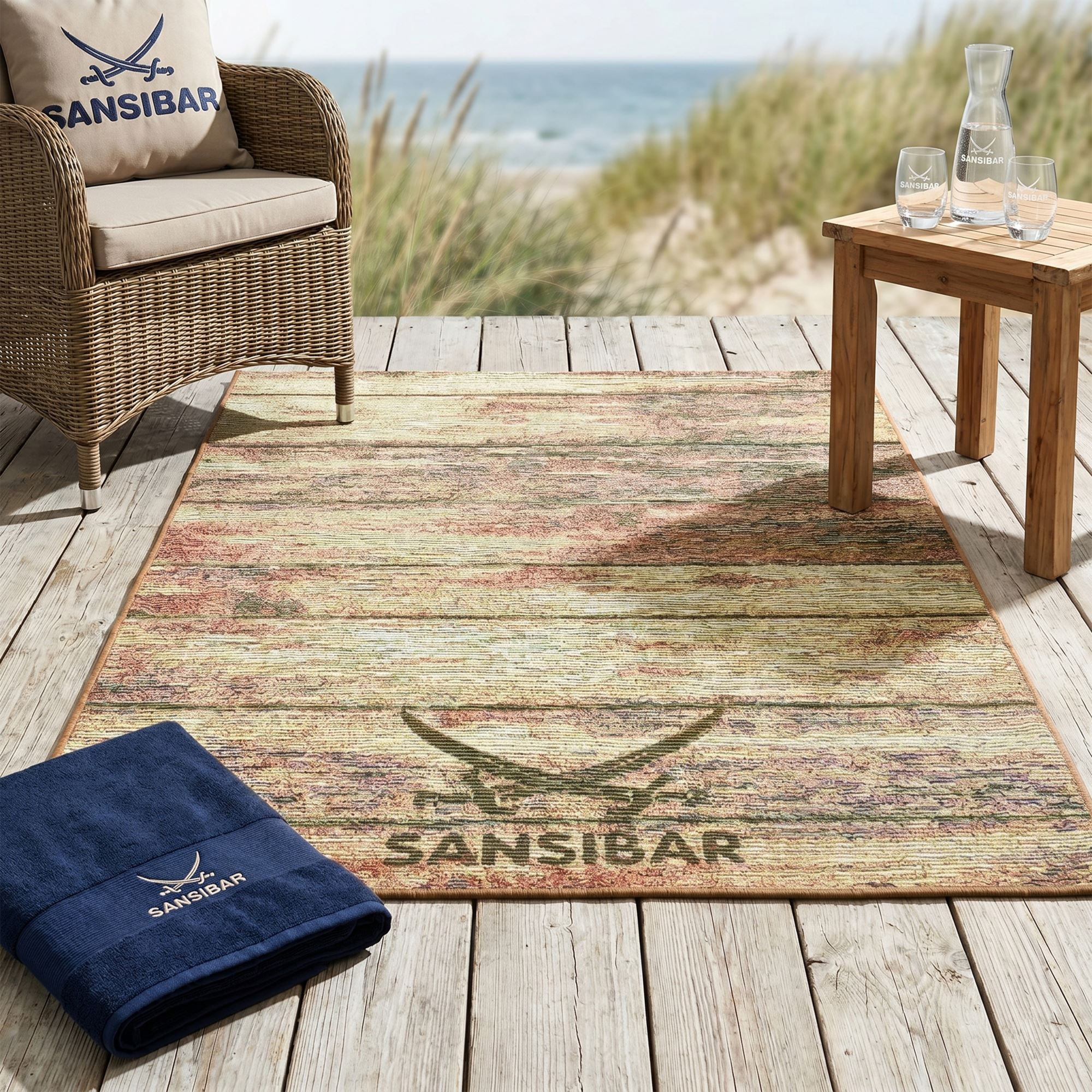 Tapis d'été pour l'intérieur et l'extérieur - RANTUM BEACH, THEKO