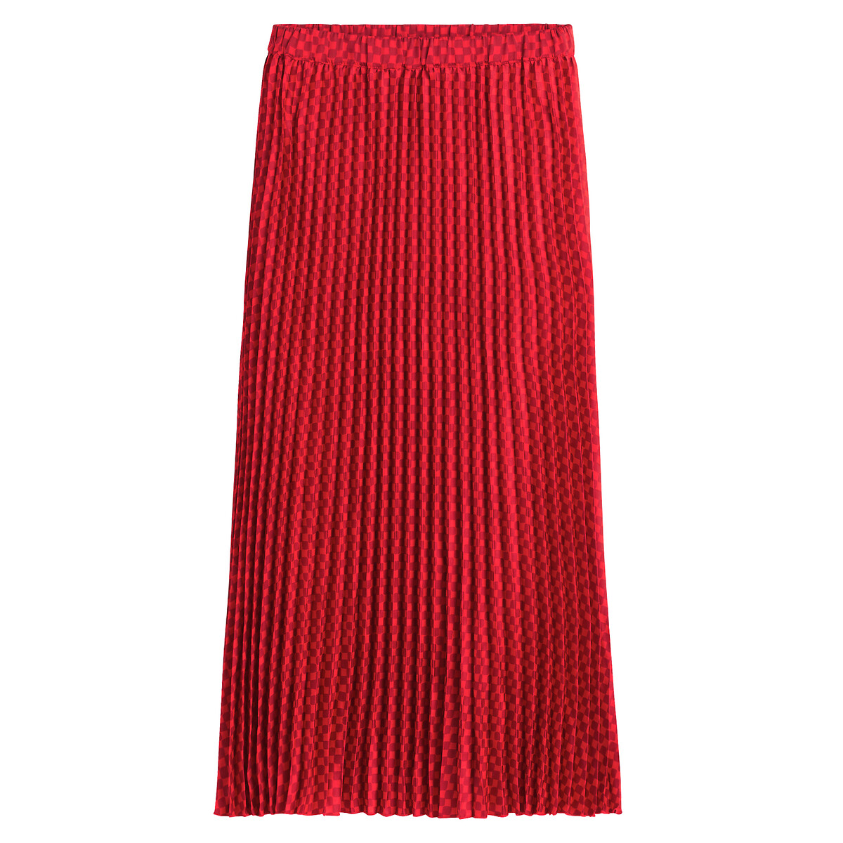 Checkered Pleated Maxi Skirt, LA REDOUTE COLLECTIONS
