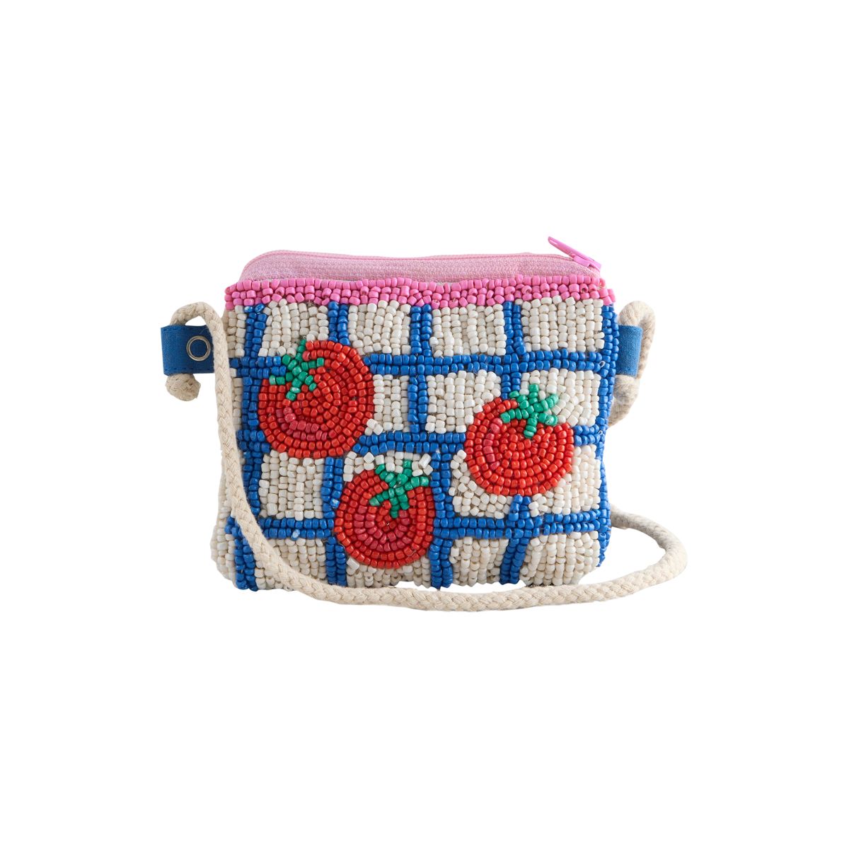 Sac à bandoulière motif tomate et perles, NEXT