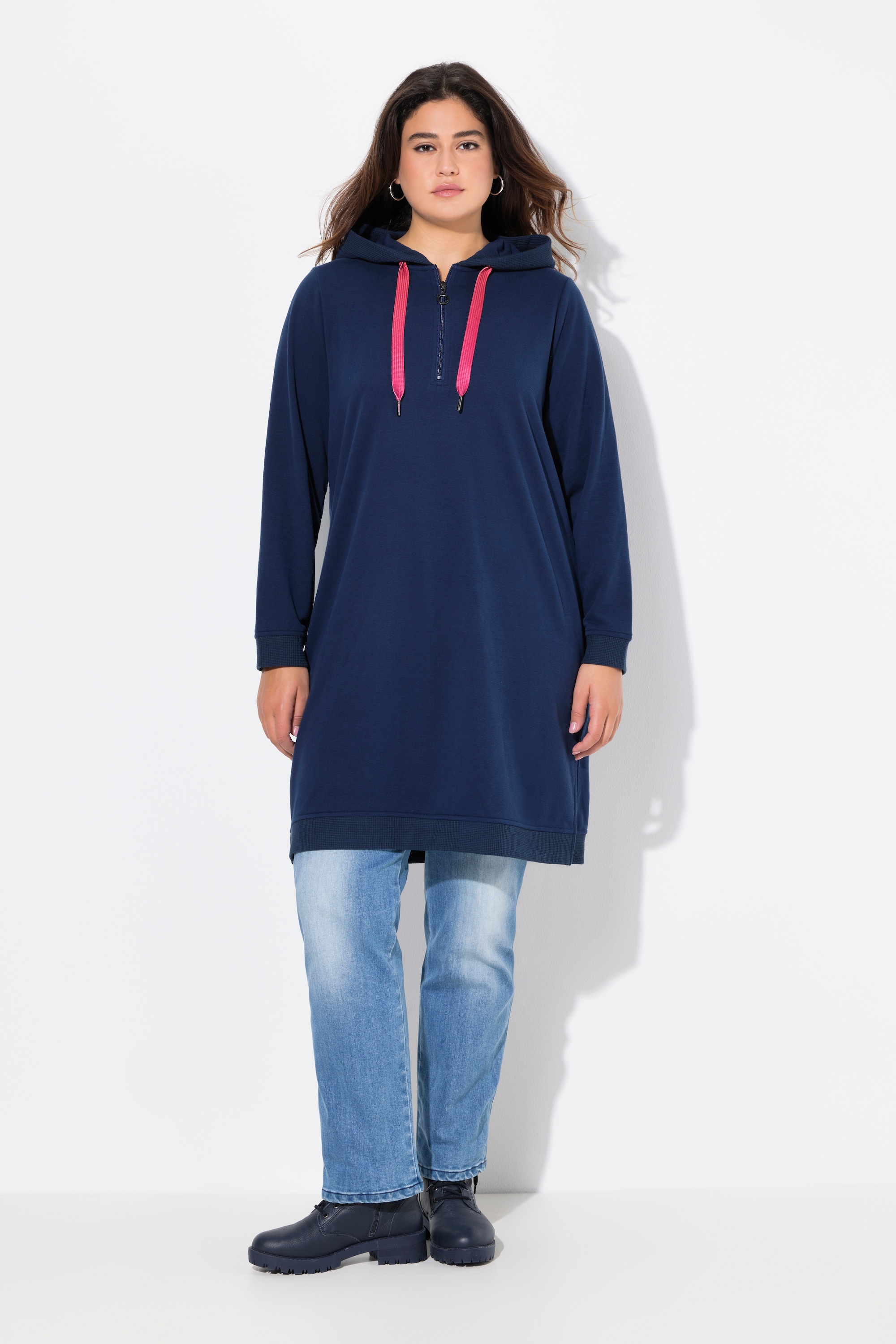Robe sweat-shirt à capuche et manches, ULLA POPKEN