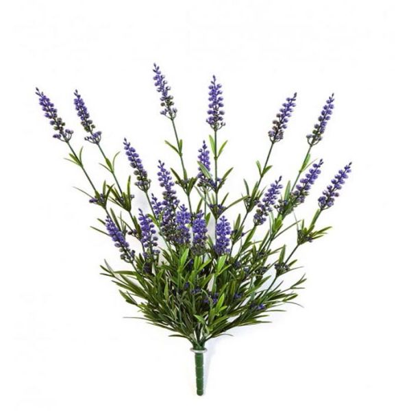 Lavande factice plastique H47cm 19 fleurs en, ARTIFICIELLES