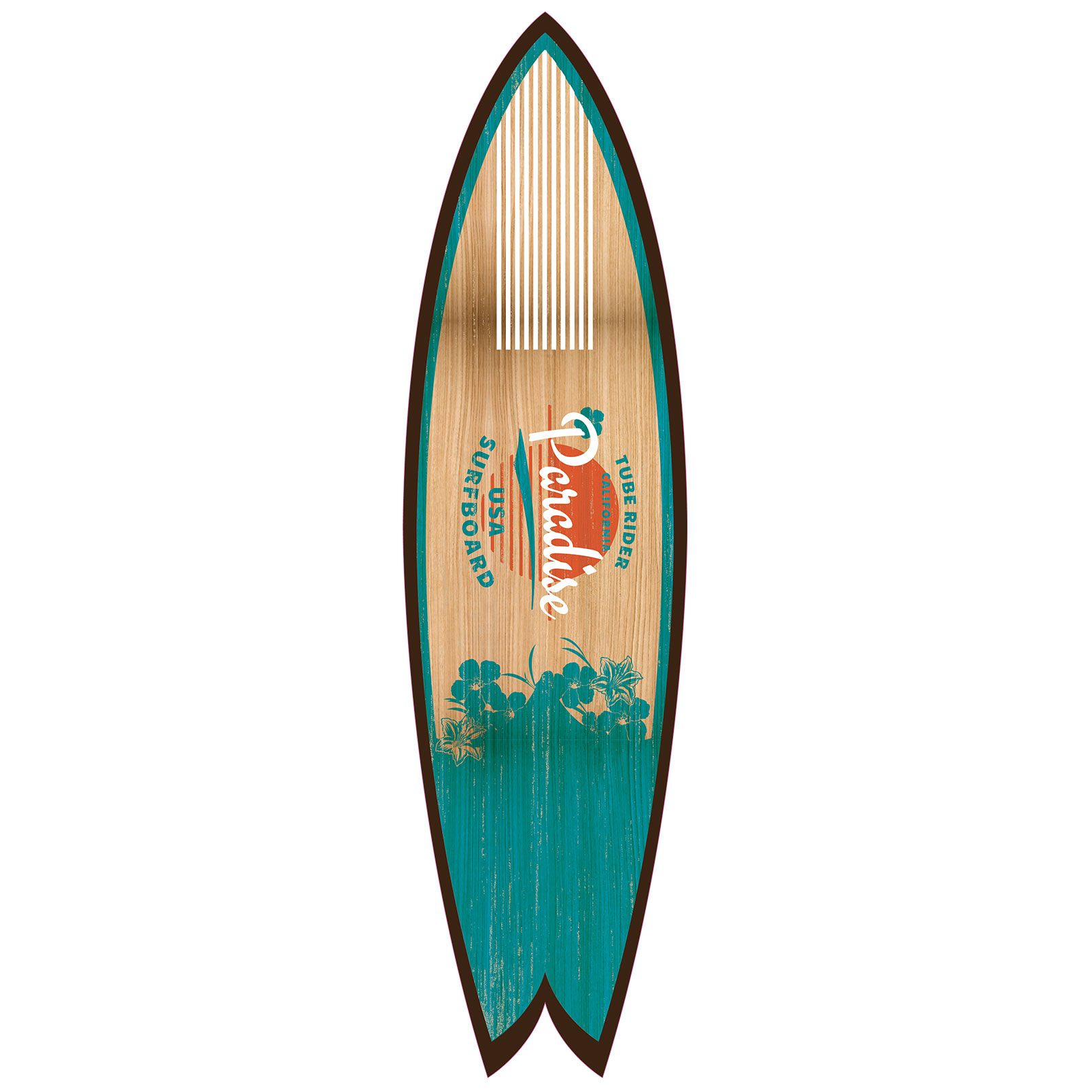 Planche de surf décorative tube rider, HEXOA