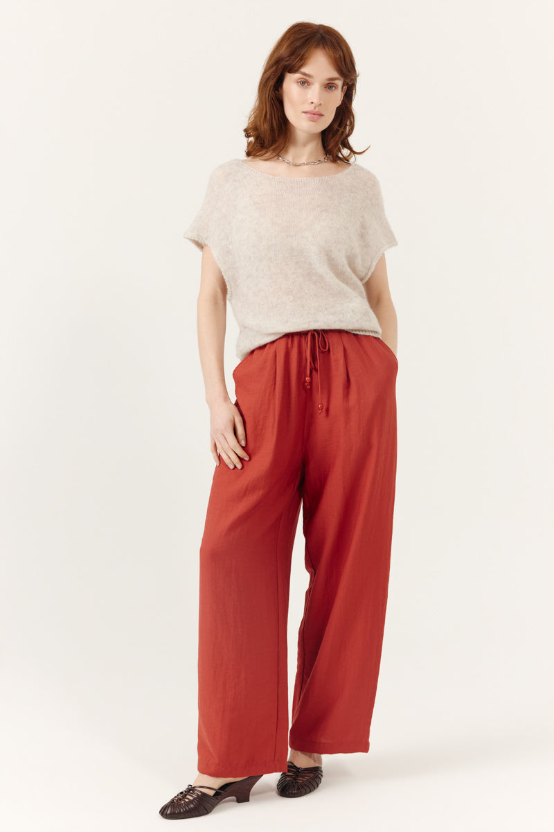 Pull manches courtes encolure bateau Azenia, ARTLOVE