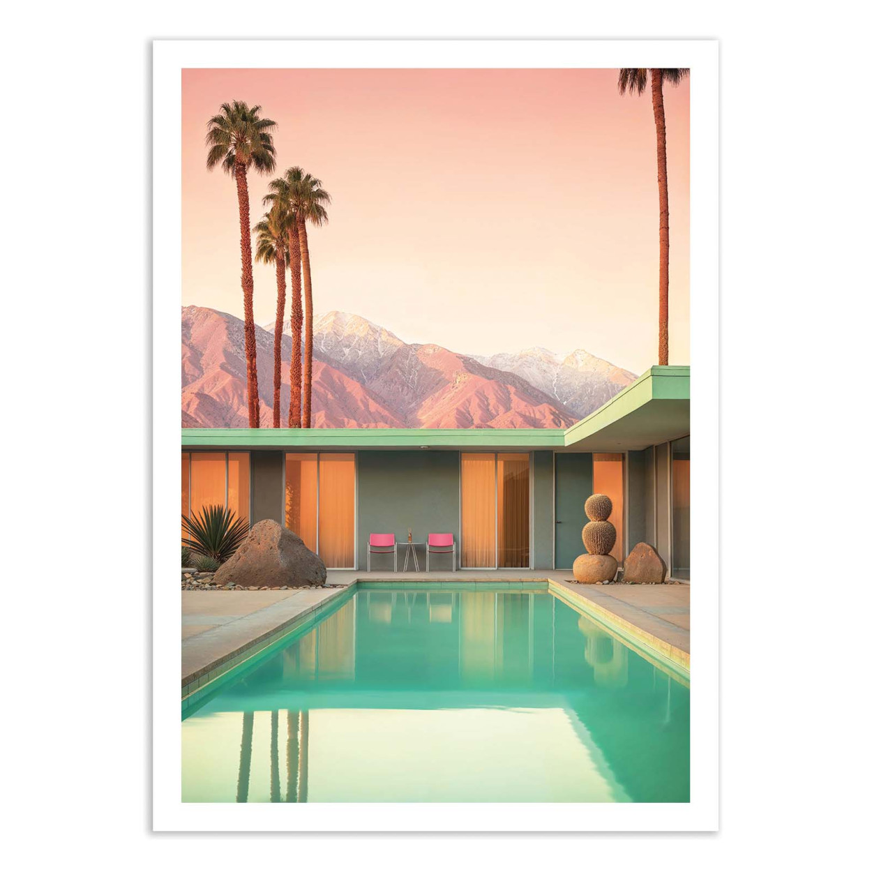 Affiche d'art - Motel 66 Palm Springs - Philippe Hugonnard, WALL EDITIONS