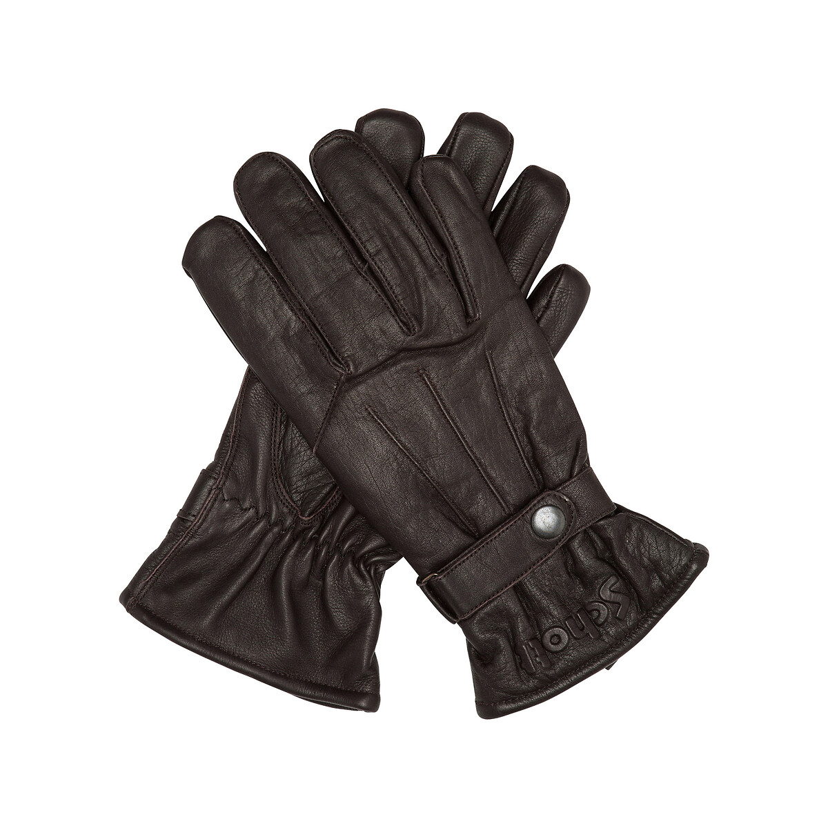 Image of Leather 3D Logo Gloves