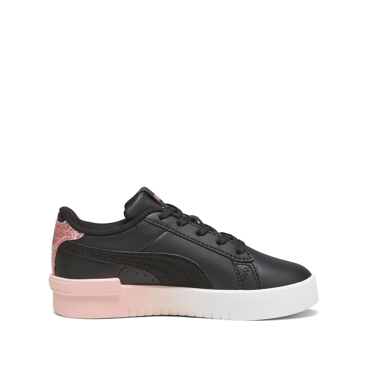 Image of Kids Jada Star Glow Trainers in Leather