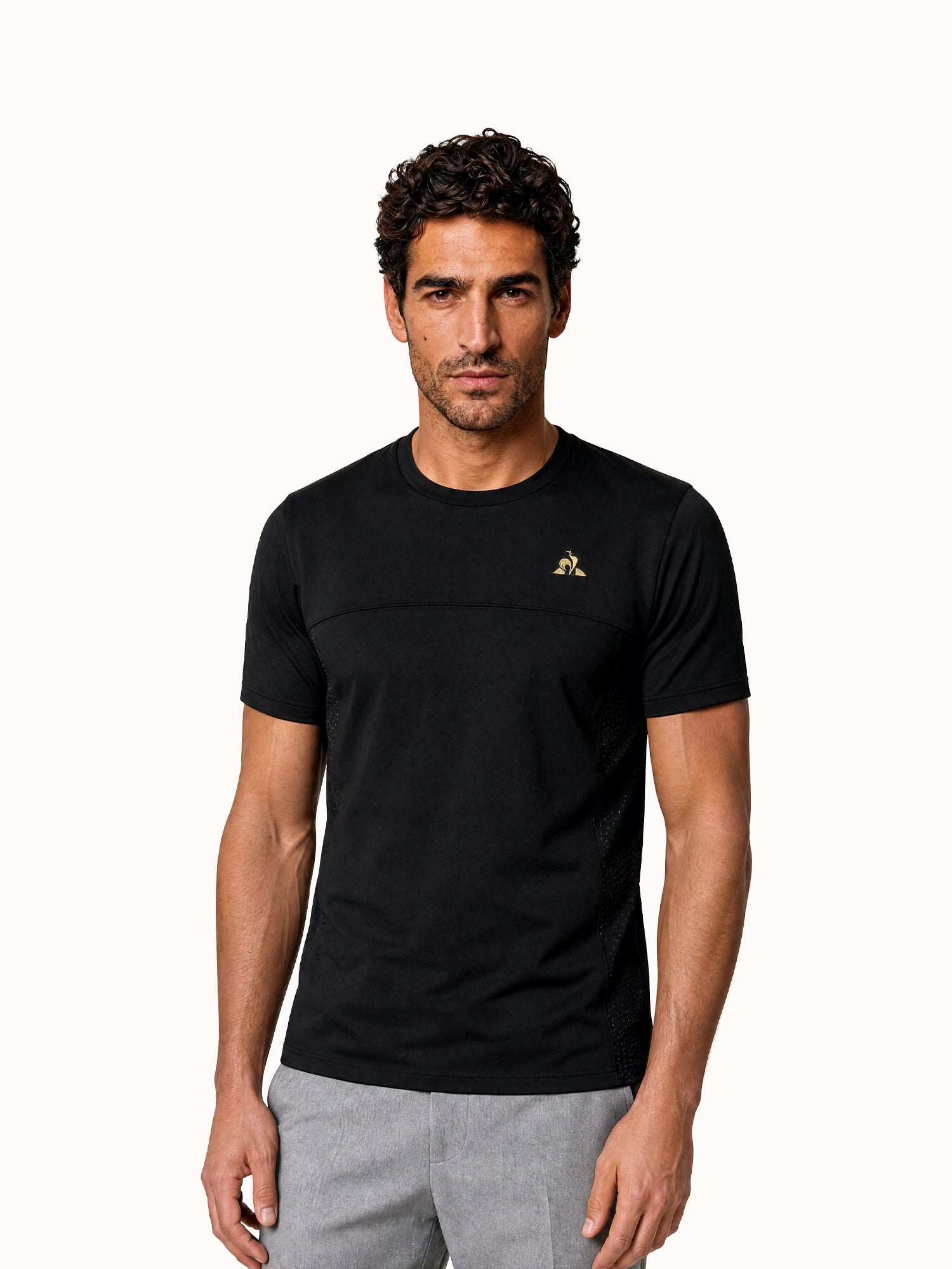 T-shirt Coq d'or en double face avec détails texturés Coq d'Or, LE COQ SPORTIF