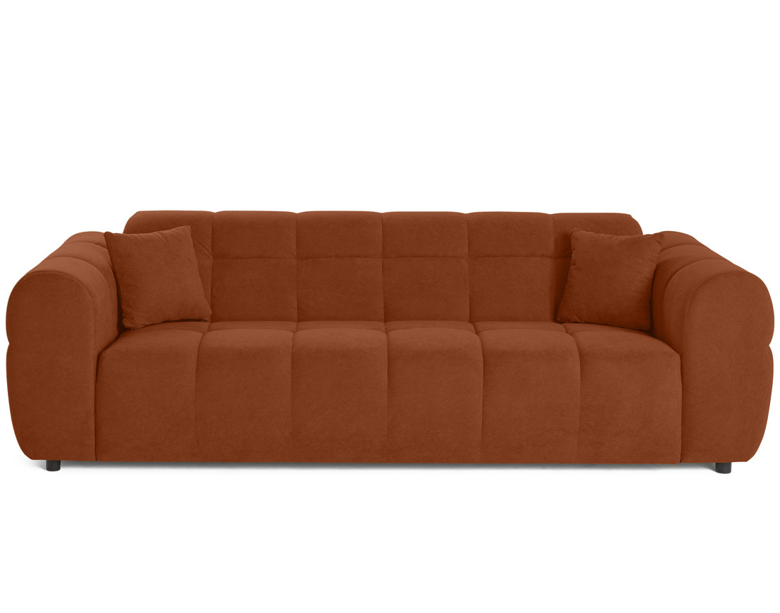 Canapé droit 3 places en tissu texturé, RAY, BEST MOBILIER