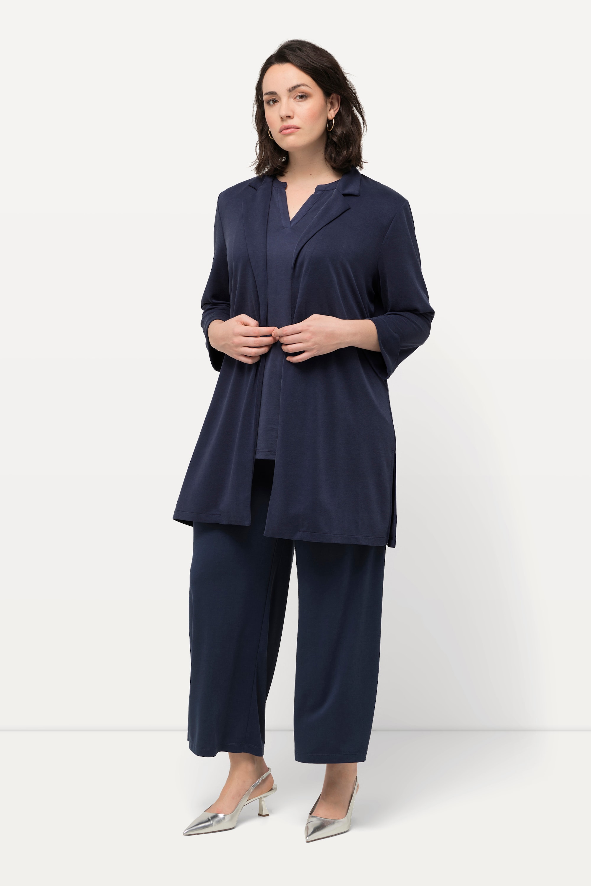 Blazer en jersey avec col à revers, ULLA POPKEN