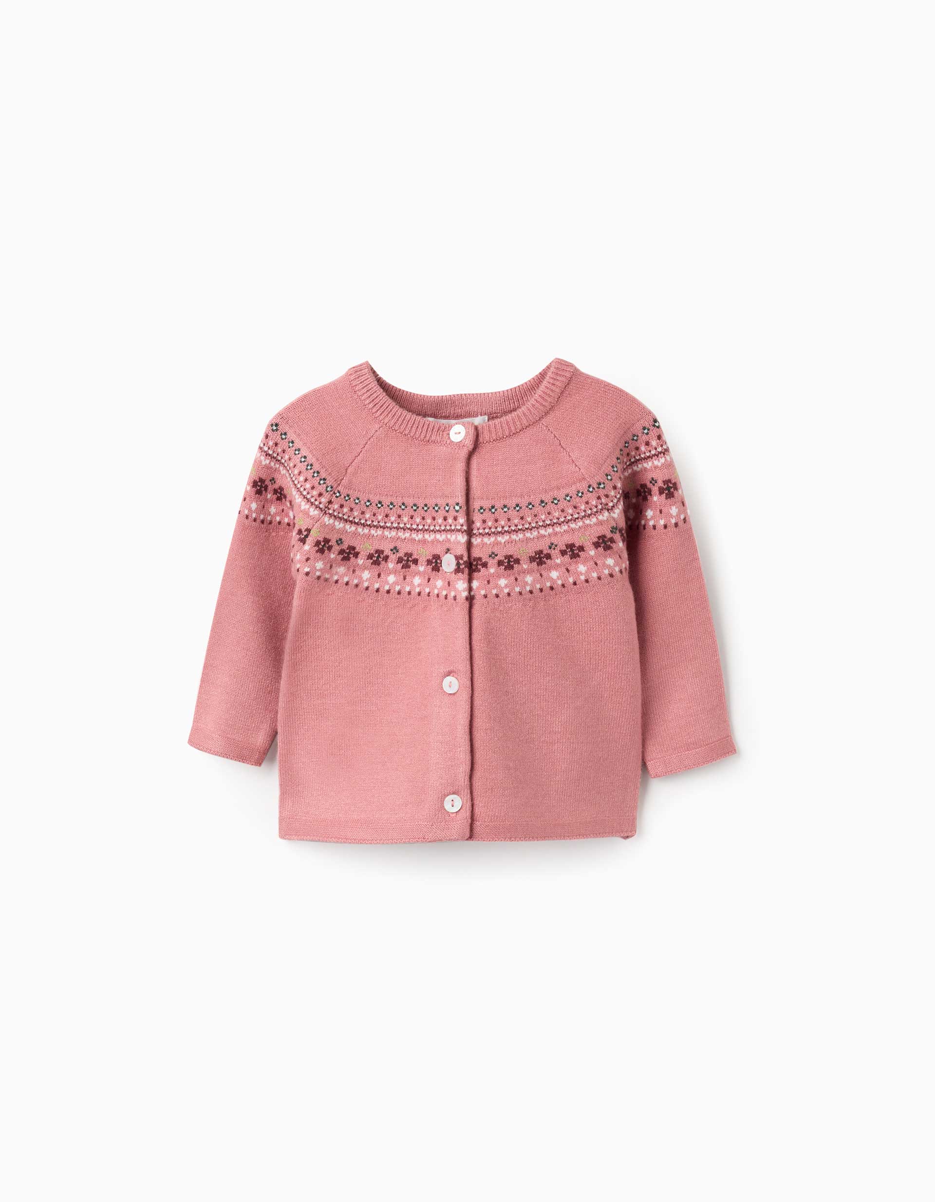 Gilet en maille avec motif jacquard, ZIPPY