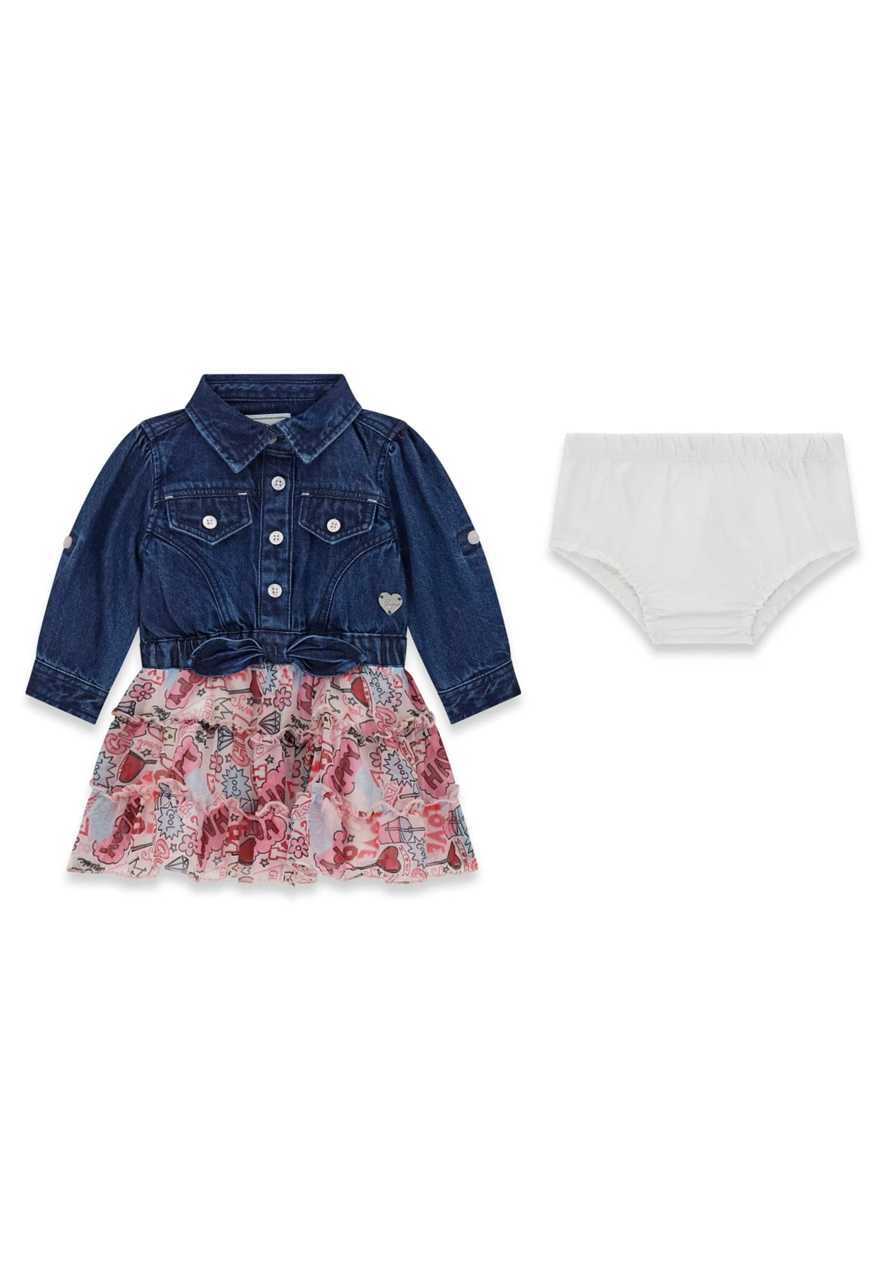 Ensemble Denim Dress Et Culottes, GUESS KIDS