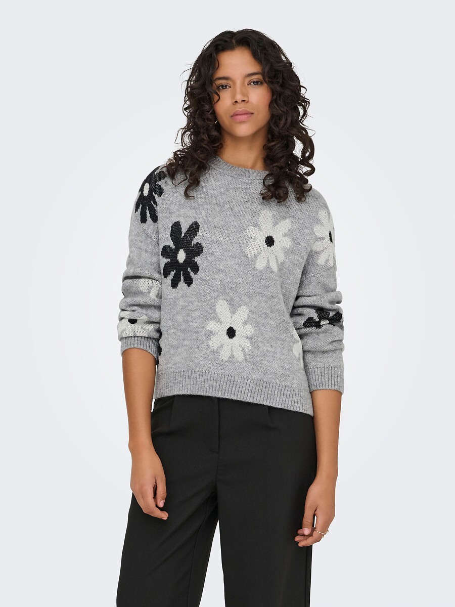 Pull manches longues imprimé fleurs, ONLY