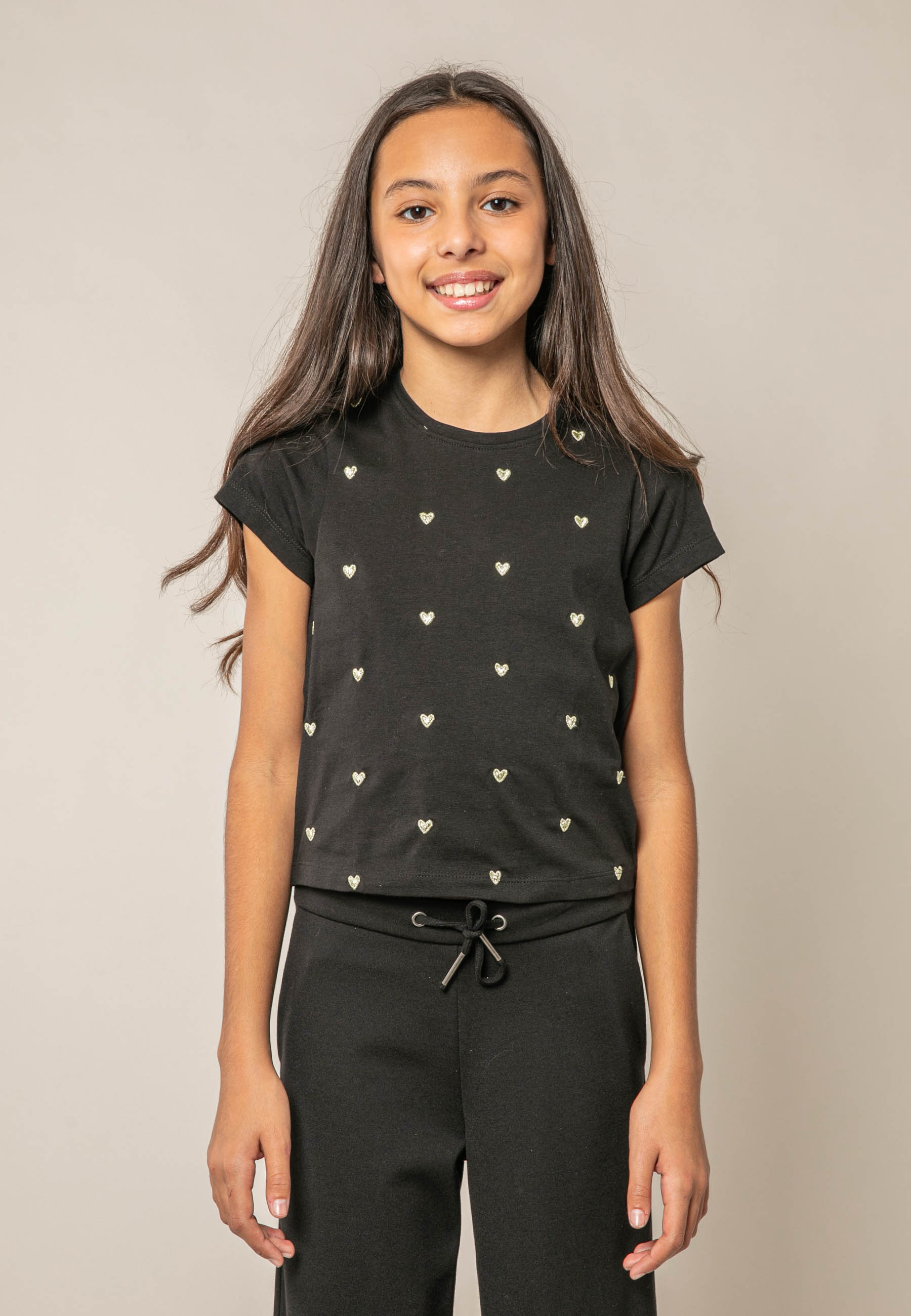 T-shirt fille en coton HEARTY, DEELUXE