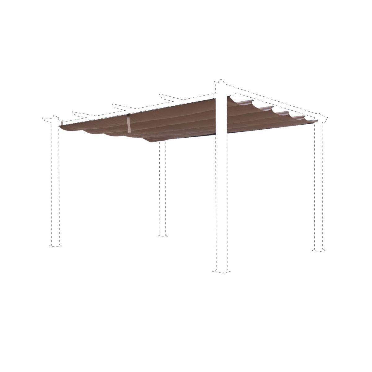 Toile de toit pour tonnelle 3x4m condate - toile Sweeek