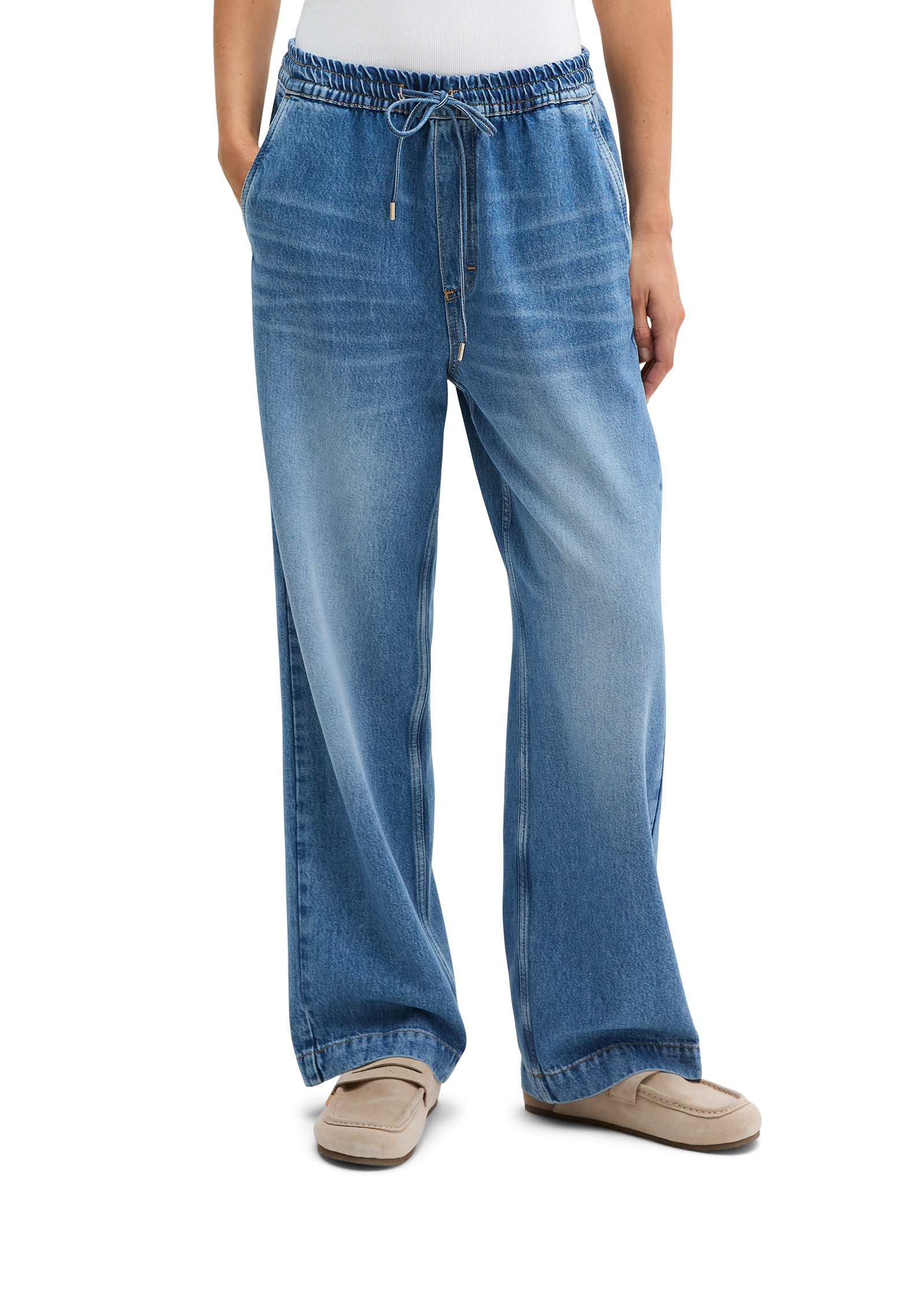 Joggpants droit cropped en TENCEL™ Lyocell, MARC O'POLO