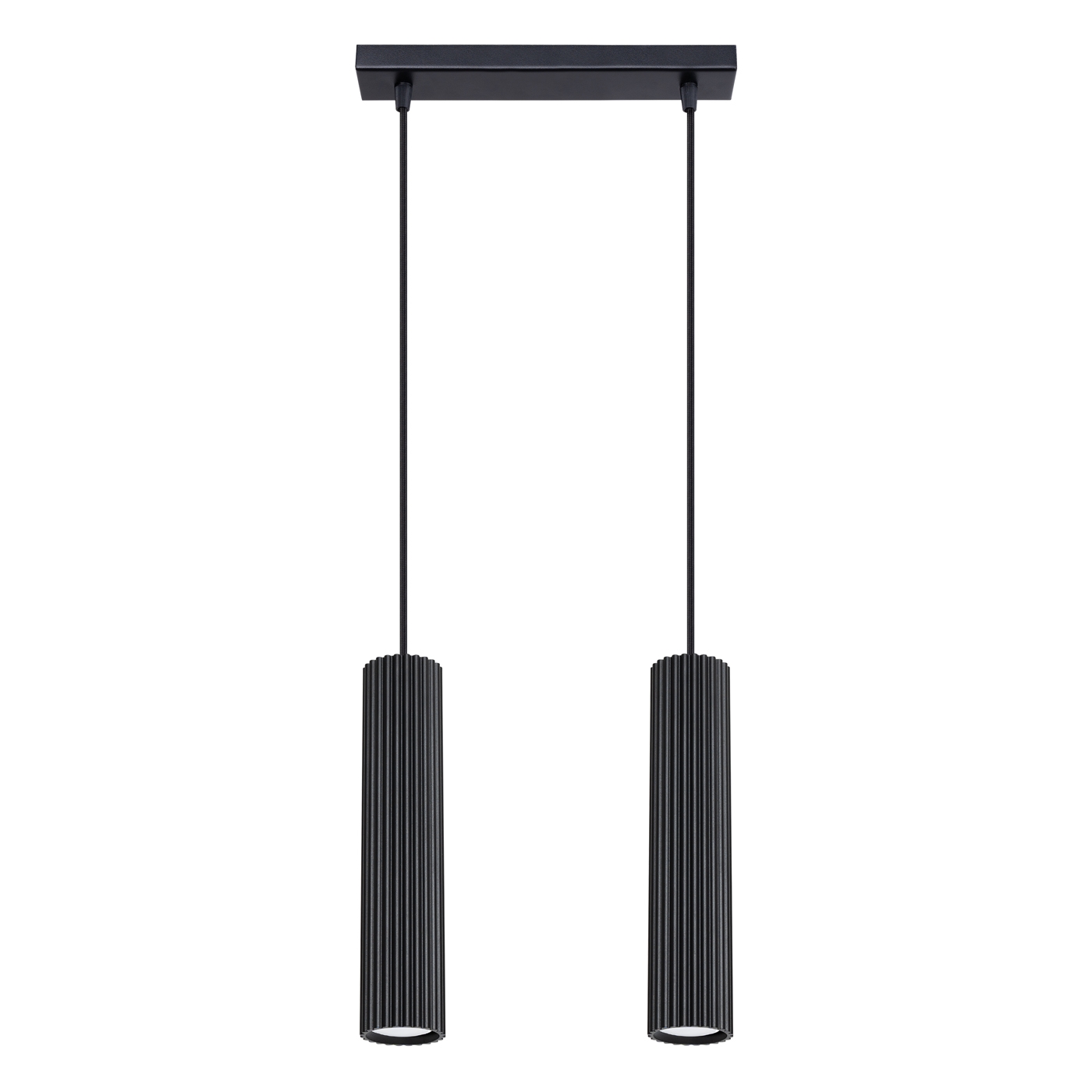 Suspension Aluminium Noir GU10 2 Karbon, EDEN