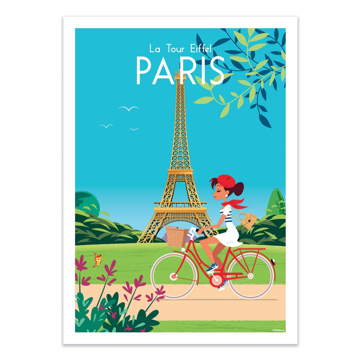 Affiche d'art - Paris la tour Eiffel - Raphael Delerue, WALL EDITIONS