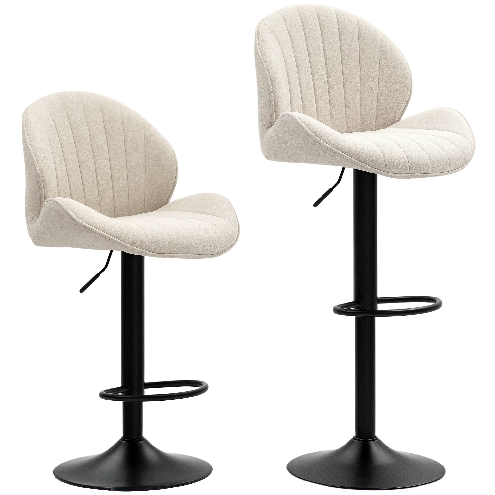 Tabouret de bar Chenille (100% polyester), HOMCOM