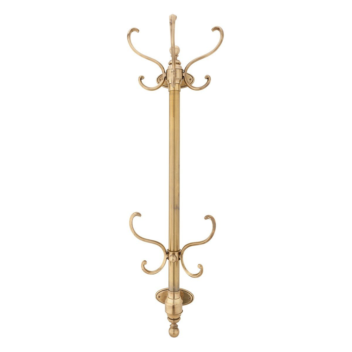 Porte manteaux 8 patères en laiton, SIGNATURE