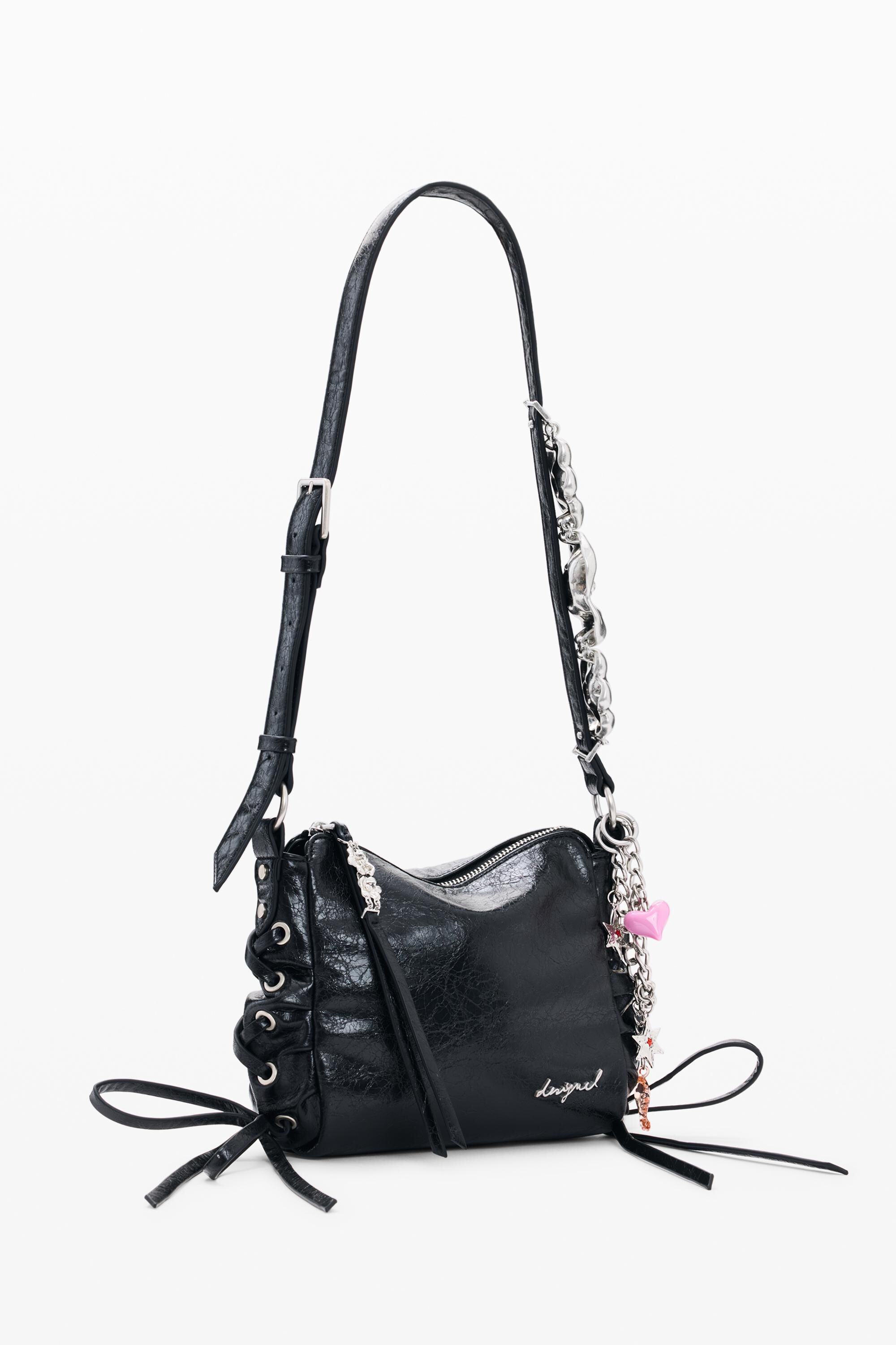 Sac effet cuir avec breloques, DESIGUAL