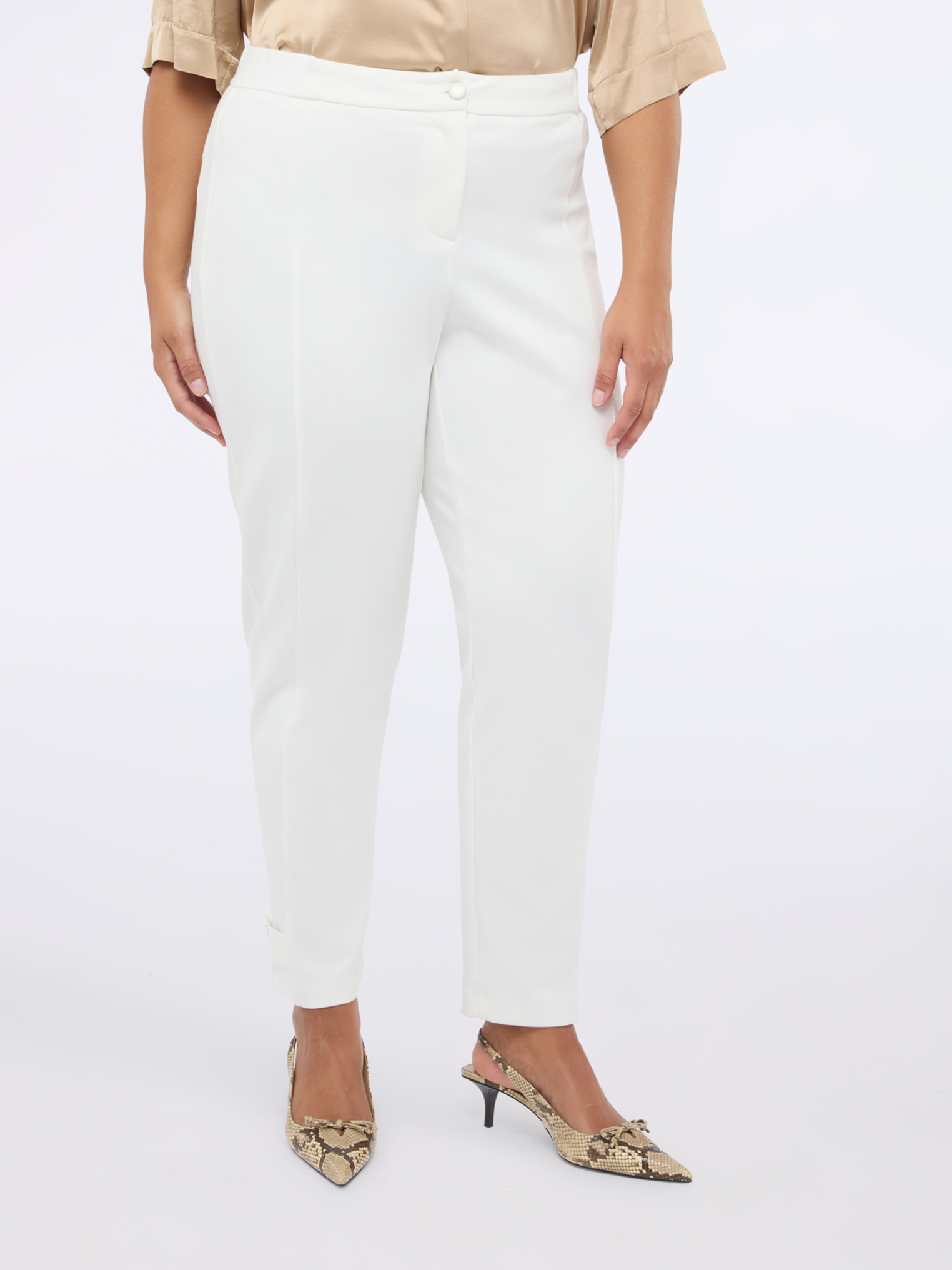 Pantalon Carrot Fit en Punto Milano, FIORELLA RUBINO