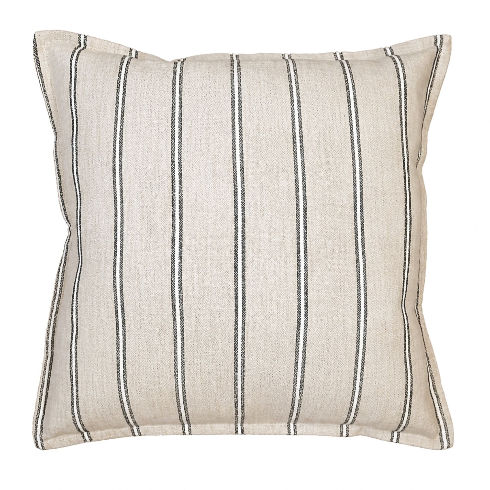 Housse de coussin 100% coton rayures rustiques LOURMARIN - QABANE, HOME MAISON
