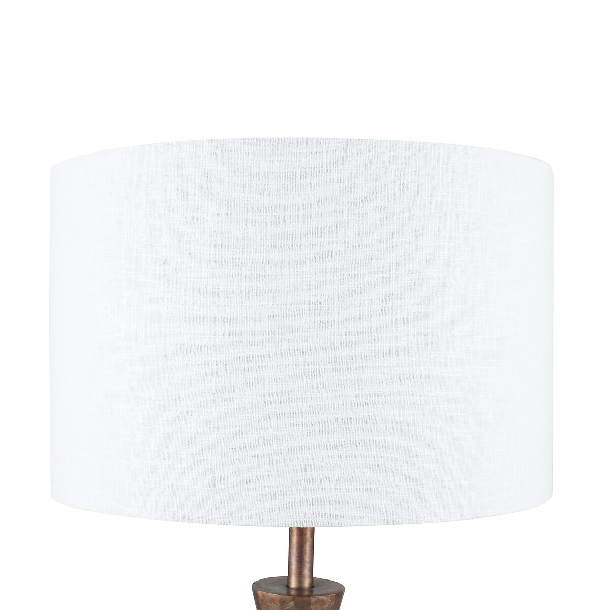 30cm Leto Self-Lined Linen Drum Shade in White, SO'HOME